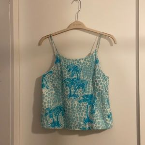 Lilly Pulitzer Blue and White Tank Top